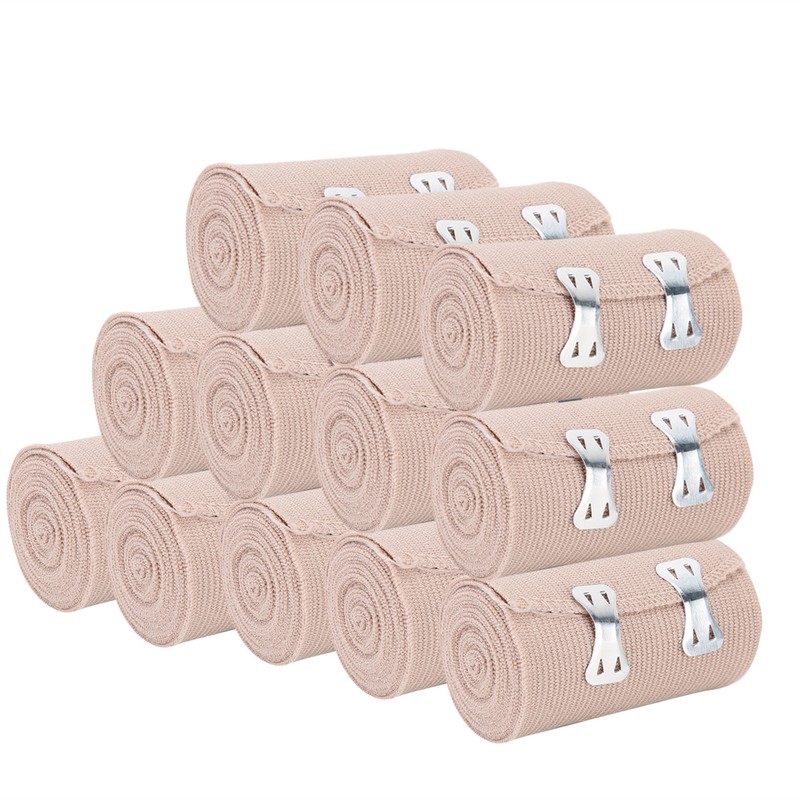 12pcs 7.5cm x 4.5m Elastic Bandage Wound Dressing Comfortable Emergency