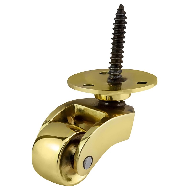 Solid Brass Castors Casters with 22mm Wheels – Genuine Solid