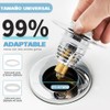 Tapón Universal Fregadero de Baño, 99% Aptos (27-41mm)（Negro）