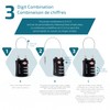 Austin House Travel Essentials Luggage Lock – 3-Dial Combination Cable