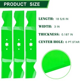 TENGMUJX 6 Pack Mower Mulching Blade Replaces OEM 942-0677 742-0677 942-0677 Toro 112-0931 for 54 inch Deck MTD Cub Cad et RZT S54 GT1054 GT2300 LGT1054 LGTX1054 Lawn Mower