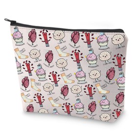 Funny Anatomy Pun Gift Brainwashing Makeup Bag Funny Medical Anatomy Gift Anatomy Assistant Tote Bag (Brainwashing)