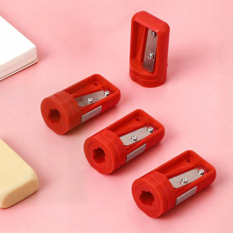 Dplolng 4 Pack Carpenter Pencil Sharpener,Flat Pencil Sharpener Construction Pencils