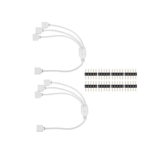 2 Packs 5 Pin Splitter Cable LED Strip Connector 3
