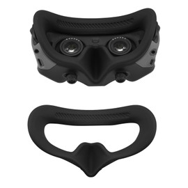 wtohoby Silicone Eye Pad for DJI AVATA Goggles 2 Flight Glasses Cover Sweat-Proof Non-Slip Washable Face Padding Camera Drone Accessories (Not for DJI Goggles Integra) (Black)