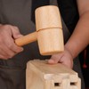 Wooden Mallet, Comfortable Shape Solid Beech Wood Round Head Hand