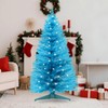 Santanelo Santanelo 4ft Lighted Artificial Blue Christmas TreeSmall Snowy Artificial