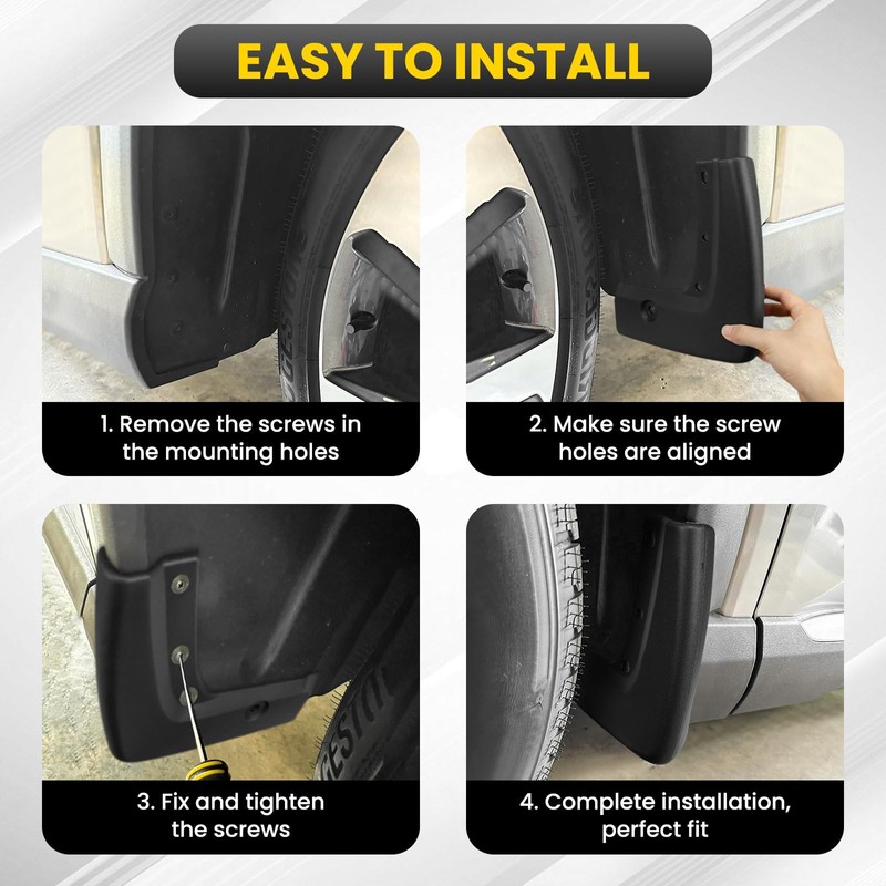 TECHPICCO Mud Flaps Fit for Honda Pilot 2023 2024 2025