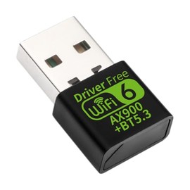 Adaptador combinado USB WiFi 6 AX900 Bluetooth 5.3 – chip RTL8851BU, doble banda 2.4GHz/5GHz hasta 900Mbps, antena integrada, Plug & Play, tarjeta de red inalámbrica USB 2.0 para PC/computadora