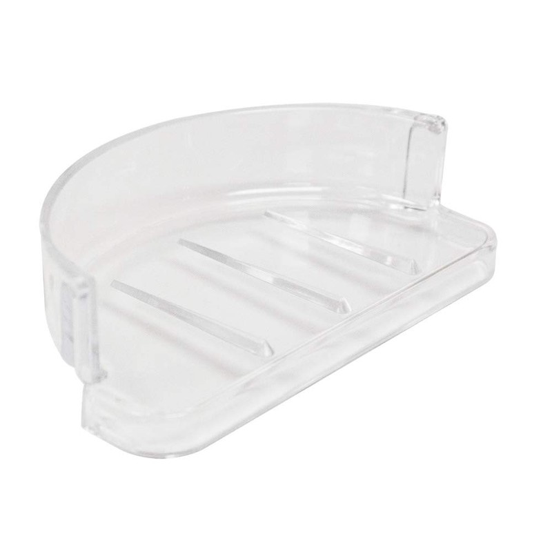 EZ-FLO Clear Replacement Bathroom Plastic Soap Dish, 15204