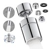 DUNSOO Tap Attachment, 360 Degree Tap Attachment Swivel in Chrome