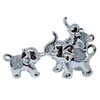 Amazing Gift Crystal Crown Set of 3 Crushed Diamond Elephant