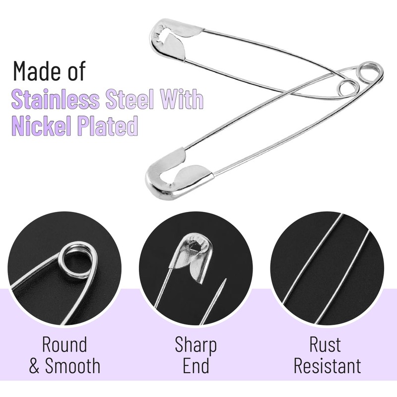 Mr. Pen - 1000 Pack 1.1 Inch Silver Safety Pins