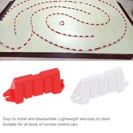 FLEXMAN 120Pcs RC Drifting Race Track Barrier, 60Pcs Red and 60Pcs White, Portable RC Drift Field Fence, Universal DIY Racing Track Road Drift Runway Drift Field Fence for RC Drifting Exercises