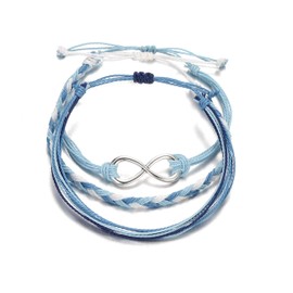 Softones Boho Rope Ankle Bracelets for Women Waterproof Adjustable Braided Anklets for Women - Turtle|Wave|Beads|Infinite|Starfish|Boat Anchor