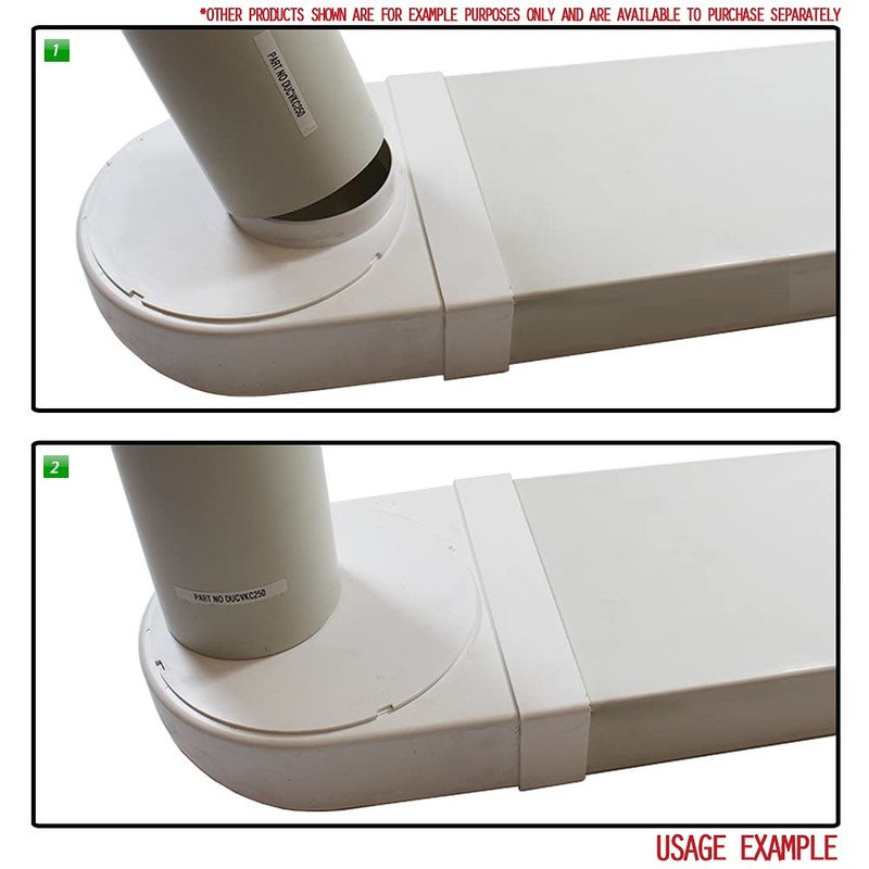 Kair Rotating Elbow Bend Adaptor 204mm x 60mm to 100mm