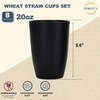 Wheat Straw Cups 8 PCS Good Alternative to Plastic Reusable