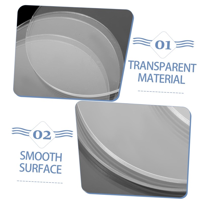 CIYODO 5pcs Transparent Acrylic Circles Smooth Edge Acrylic Discs for
