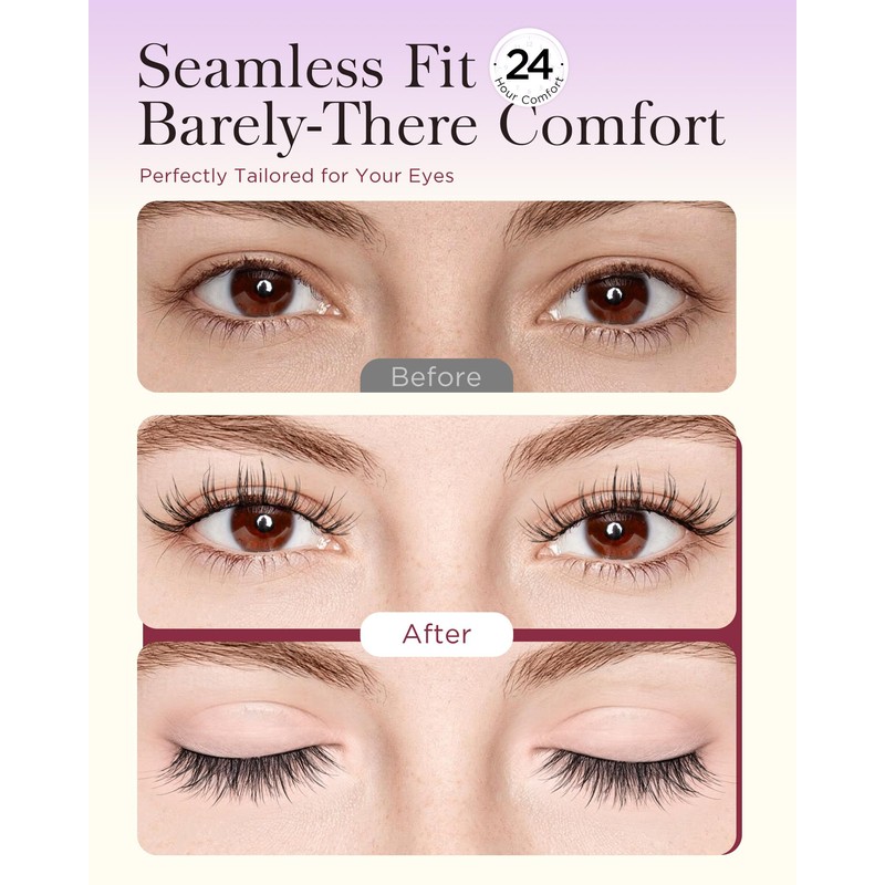 BEYELIAN Magnetic Eyelashes with Applicator, Soft Magnetic Lashes Natural Look