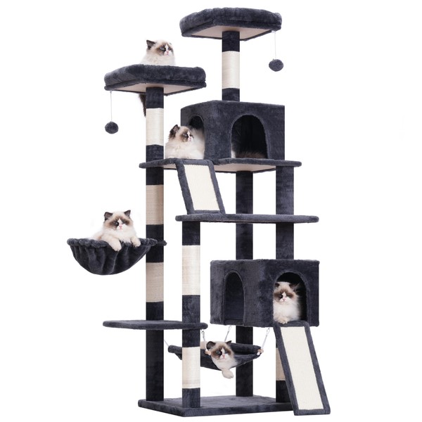 Gitelsnour Cat Tree, 71'' (180cm) Cat Tower for Indoor Cats