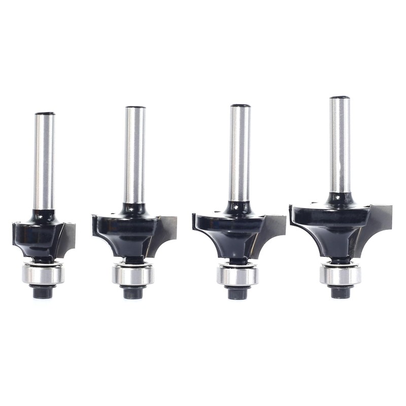 4pcs Round Over Router Bits 1/4 Shank by SICWOOD -