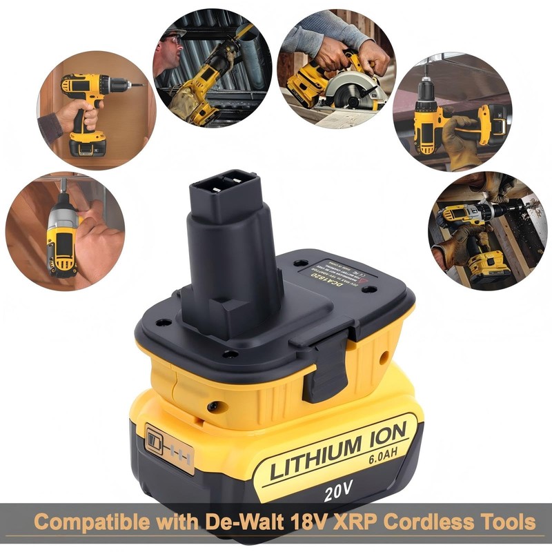 2-Pack DCA1820 Adapter Compatible with De-walt 18V to 20V Adapter,