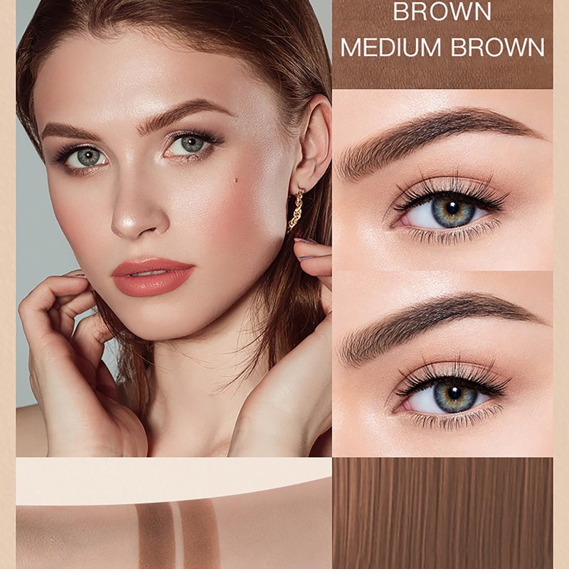 Holzsammlung Eyebrow Stamp Stencil, 2 Colours in 1 Eyebrow Powder