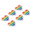 6Pcs Rainbow Heart Patches, Sew On/Iron on Embroidered Applique Sewing
