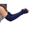 Novawo Wool Blend Long Fingerless Gloves Winter Warm Arm Warmer
