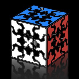 ALaLatois Gear Cube 3x3 with Three-Dimensional Gear Structure Magic Cube Black 3x3x3 Puzzles Toys (60mm) Brain Teaser Puzzle Game Toy for Children and Adults (Style A)