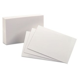Unruled Index Cards, 4 x 6, White, 100/Pack, Sold as 1 Package