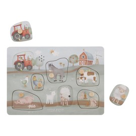 Little Dutch 7140 FSC Wooden Grasping Puzzle with Sounds Farm - Little Farm