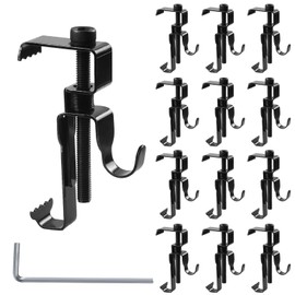 12PCS Brick Hooks, Brick Wall Clips, Stainless Steel Brick Hangers No Drill for Outdoor Hanging, Brick Wall Clamp Utility Hooks, No Drill, Nail Holes, Screws and Wall Damage