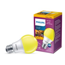 8W A19 Medium Base Non-Dimmable Yellow LED Light Bulb