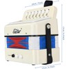 Eastar Piano Accordion 10 Keys Beginner Set, Musical Instrument, White
