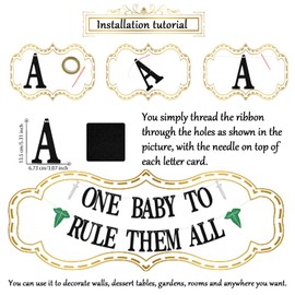 One Baby to Rule Them All Banner - Medieval Baby Shower Decorations - Medieval Party Decorations Black