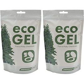 Emergency Zone Eco Gel Port-a-Potty Chemicals - Liquid Waste Gelling and Deodorizing Powder - 2 Pack