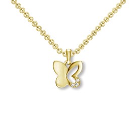 Children's Necklace Butterfly Gold (925 Silver Gold-Plated) | Necklace Girls Butterfly Pendant | Children's Chain Jewellery Children's Jewellery Children's Jewellery Gifts Gift Ideas Birthday First