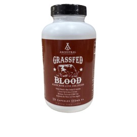 Ancestral Supplements Grassfed Blood With Liver And Spleen 500mg Each, 180 Capsules