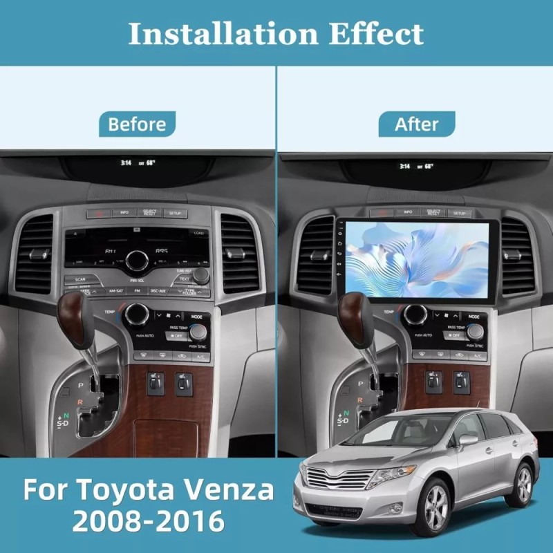 LeeKooLuu Apple Carplay Car Stereo Radio For Toyota Venza 2008-2016