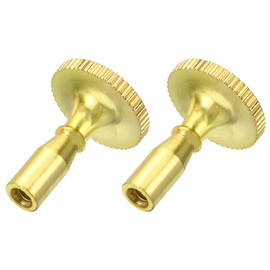 MECCANIXITY Lamp Turn Switch Knob On/Off Replacement Twist Knobs Extension 20mm Length for Lamp Socket, Electrophoresis Gold Pack of 2