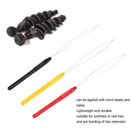 10 Piezas de Extensión de Cabello de Plástico, Extensiones de Cabello, Enhebrador de Aguja de Bucle, Herramienta de Gancho para Tirar de Alambre para Extensión de Cabello