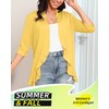 Argstar Yellow cardigan for women, Lightweight Casual Open Front Soft