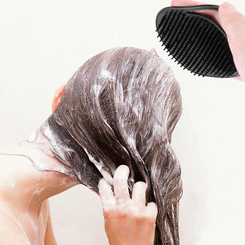 6Pcs Soft Pocket Palm Combs Ergonomic Handle Portable Scalp Massager