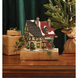 Department 56 Dicken's a Christmas Carol Village Cornhill Shoppes Lit Building, 7.33 Inch, Multicolor