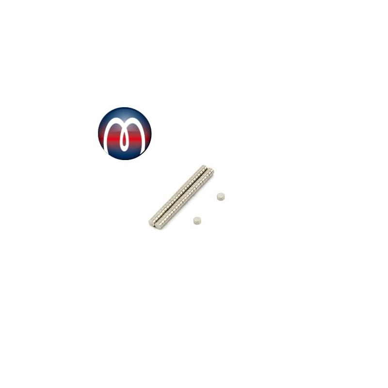 20 x Disc magnet Ø 2 mm, height 1 mm