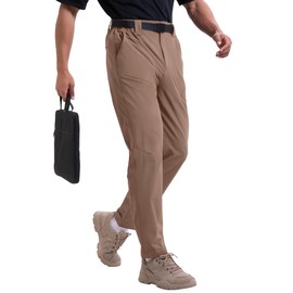 Arunlluta Travel Pants Men Quick Dry Hiking Pants for Men Stretch Work Pants Lightweight Mens Golf Pants Water Resistant Darkkhaki