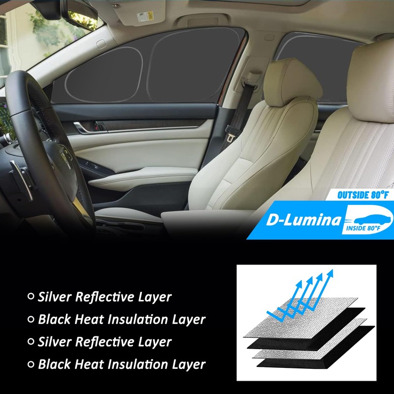 D-Lumina Windshield Sun Shade for Fo-rd F-150 2021-2025 F150 Crew