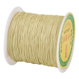 Cheriswelry 150 Yards 0.5mm Thick Nylon Cord for Beading Necklace and Jewellery Making - Dark Khaki