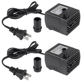 DIANN 2pcs Mini Submersible Pump Small Fountain Pump 5W 350L/H for Aquariums Fish Tank Tabletop Fountain Pet Fountain Indoor or Outdoor Pond Fountain